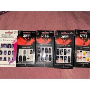 🎃 Halloween Glow-in-the-Dark Press-On Nail Bundle – KISS – Brand New